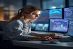 Ilustrasi using ai assistants in daily marketing tasks